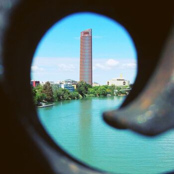 Fotografie getiteld "Peeking" door Alex Barba, Origineel Kunstwerk