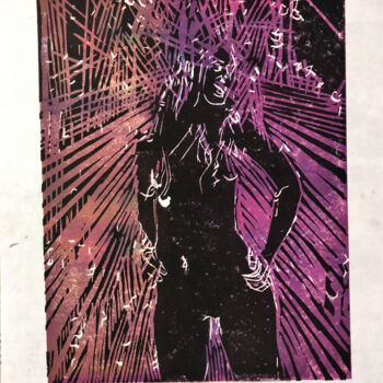 Incisioni, stampe intitolato "NYC experience" da Alex Buzunov, Opera d'arte originale, Incisioni su linoleum