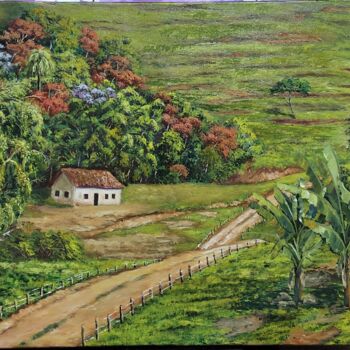 Painting titled "Meu cantinho" by Alex Carvalho, Original Artwork, Acrylic