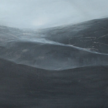 Schilderij getiteld "Le rivage noir" door Alex Claude, Origineel Kunstwerk, Acryl
