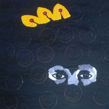 Malerei mit dem Titel "OPTIMISTK LOOK" von Alex Donote, Original-Kunstwerk, Acryl