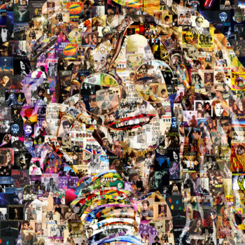 Collages intitulée "Janis Joplin" par Alex Loskutov, Œuvre d'art originale, Impression numérique