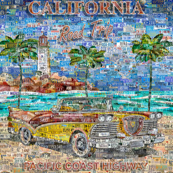Digitale Kunst mit dem Titel "California Road Tri…" von Alex Loskutov, Original-Kunstwerk, Digitale Malerei