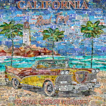 Artes digitais intitulada "California Road Tri…" por Alex Loskutov, Obras de arte originais, Pintura digital