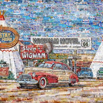 Arts numériques intitulée "Old America. Wigwam…" par Alex Loskutov, Œuvre d'art originale, Photo montage