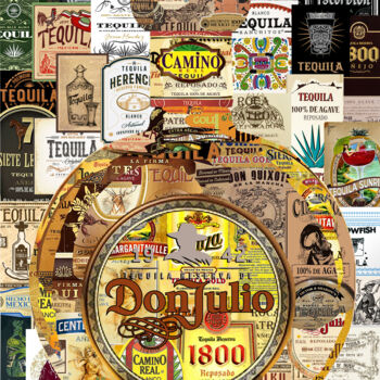 「Tequila Don Julio A…」というタイトルのデジタルアーツ Alex Loskutovによって, オリジナルのアートワーク, 写真モンタージュ