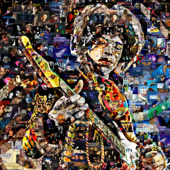 Κολάζ με τίτλο "Jimi Hendrix" από Alex Loskutov, Αυθεντικά έργα τέχνης, 2D ψηφιακή εργασία