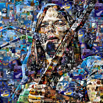 Arte digital titulada "David Gilmour (Pink…" por Alex Loskutov, Obra de arte original, Trabajo Digital 2D