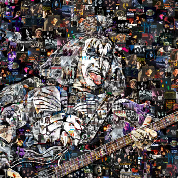 Digital Arts titled "Gene Simmons (Kiss)" by Alex Loskutov, Original Artwork, 2D Digital Work