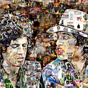 Digitale Kunst mit dem Titel "Mick Jagger & Keith…" von Alex Loskutov, Original-Kunstwerk, Digitale Collage