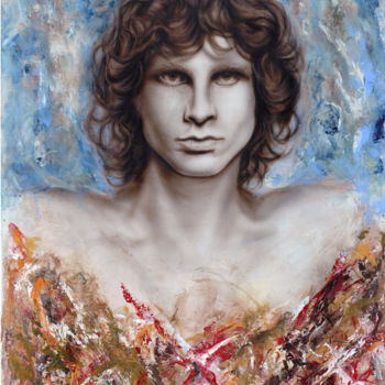 Pintura titulada "Jim Morrison  Break…" por Alex Mets, Obra de arte original, Acrílico