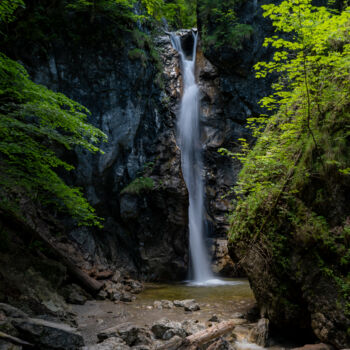 Fotografia zatytułowany „Lainbach-Wasserfall” autorstwa Alex Muscaliu (Alex and the Weekend), Oryginalna praca, Fotografia c…