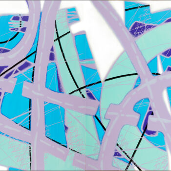 Картина под названием "Fourth Dimension 第四…" - Alex Oliger, Подлинное произведение искусства, Акрил