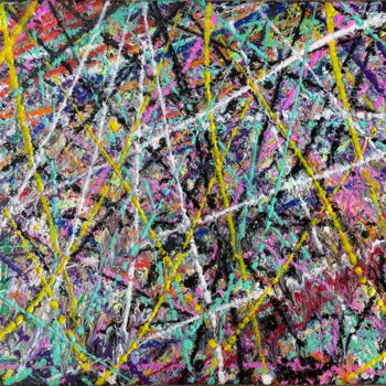 Картина под названием "Brain collapse" - Alex Pierantoni, Подлинное произведение искусства, Акрил Установлен на Деревянная р…