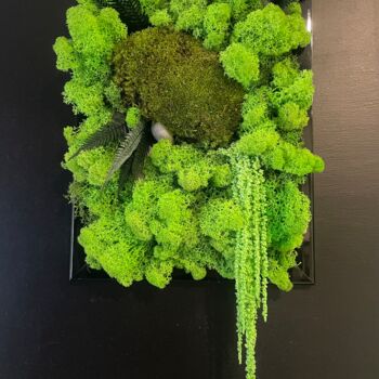Escultura titulada "Green waterfall" por Alex Pierantoni, Obra de arte original, Piedra Montado en Bastidor de camilla de ma…