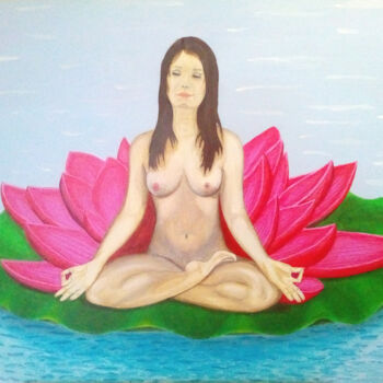 Painting "Two lotuses (nude)"