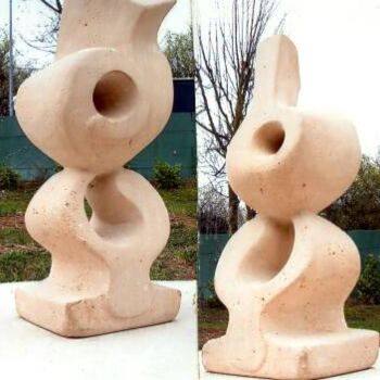 Sculpture intitulée "Skipe" par Alex Savy, Œuvre d'art originale, Pierre
