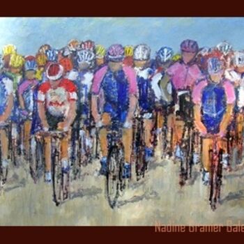 Schilderij getiteld ""Course cycliste"" door Alex Tomaszyk, Origineel Kunstwerk