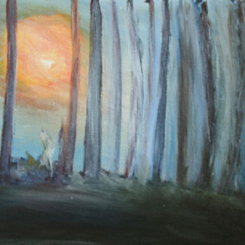 Painting titled "Winter sun / Зимнее…" by Alex Z, Original Artwork, Oil