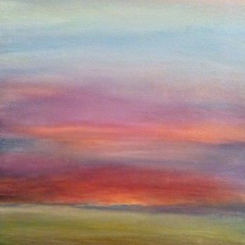Painting titled "Sunset / Закат" by Alex Z, Original Artwork, Oil