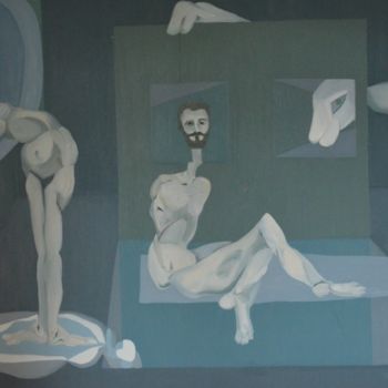 Painting titled "Le Minotaure" by Augusto Rodrigues Da Costa, Original Artwork