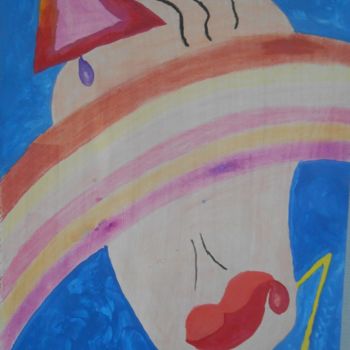 Картина под названием "в ожидании радуги" - Александр Ефремов, Подлинное произведение искусства, Гуашь