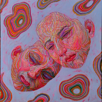 Painting titled "Sisters (T+T)" by Alexandra Finkelchtein, Original Artwork, Acrylic