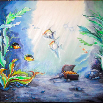 Painting titled "Acuario" by Alexander Arias, Original Artwork