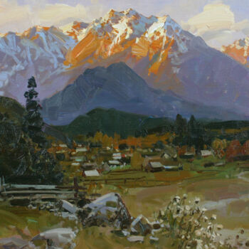 Painting titled "Morning light in Ar…" by Alexander Babich, Original Artwork, Oil