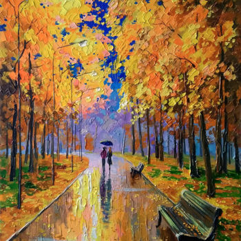 Painting titled "Two and Autumn. 40х…" by Aleksandr Bolotov, Original Artwork, Oil