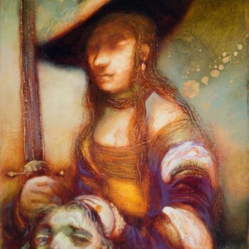 Pintura titulada "Giuditta, omaggio a…" por Alexander Daniloff, Obra de arte original, Oleo