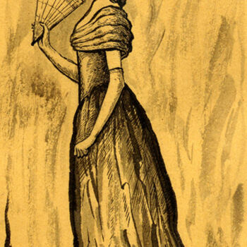 Disegno intitolato "Lady" da Alexander Davydov, Opera d'arte originale, Altro