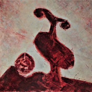 Картина под названием "Тень - Кувшин - 2021" - Александр Дикун, Подлинное произведение искусства, Масло Установлен на Деревя…