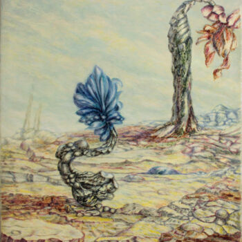 Pintura titulada "Созерцающий игнорат…" por Aleksandr Dikun, Obra de arte original, Oleo