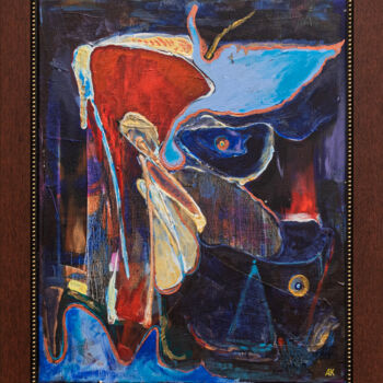 Pintura intitulada "Three angels. Part…" por Alexander Klyatskiy, Obras de arte originais, Acrílico