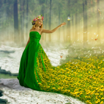 Photography titled "Goddess of Spring" by Alexander Mats, Original Artwork, Photo Montage