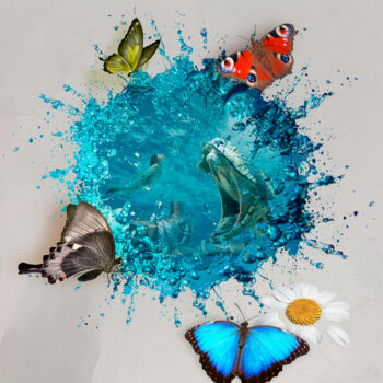 Фотография под названием "Splash" - Alexander Mats, Подлинное произведение искусства, Фотомонтаж