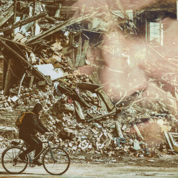 Fotografía titulada "214 days of war in…" por Alexander Mats, Obra de arte original, Fotografía digital