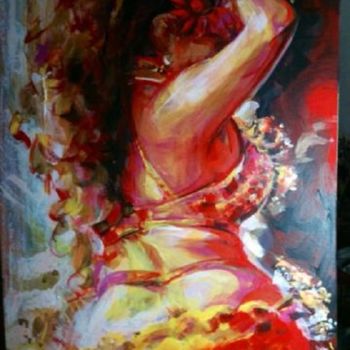 Painting titled "Belly Dancer" by Alex Reynoso Art, Original Artwork, Acrylic