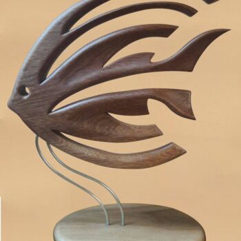 Sculpture titled "Red Sea" by Alexander Shkarbanenko, Original Artwork, Wood