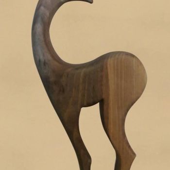 Sculpture titled "Doe by Alexander Sh…" by Alexander Shkarbanenko, Original Artwork, Wood
