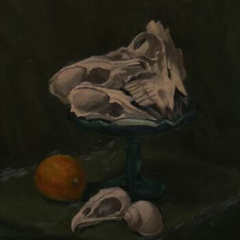 Картина под названием "Skulls" - Alexander Sovtsa, Подлинное произведение искусства, Масло Установлен на Деревянная рама для…