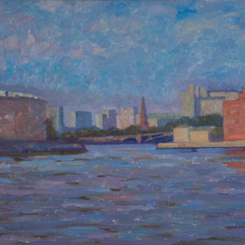 Painting titled "View on the Moscow-…" by Alexander Telin, Original Artwork