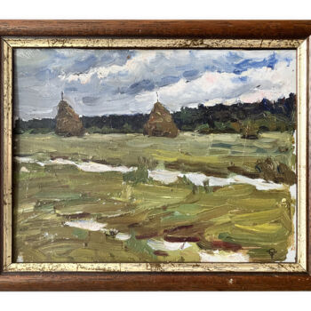 绘画 标题为“Summer landscape, o…” 由Alexander Turansky, 原创艺术品, 油 安装在木质担架架上
