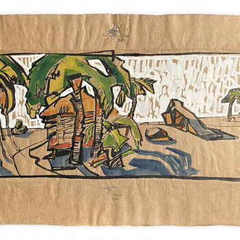 "On the Beach, Water…" başlıklı Tablo Alexander Turansky tarafından, Orijinal sanat, Suluboya