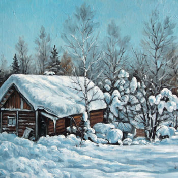 Painting titled "Fluffy snow" by Alexander Volya, Original Artwork