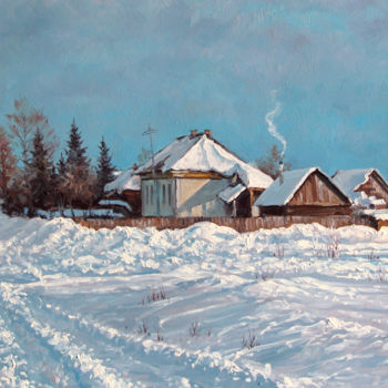 Peinture intitulée "Winter path" par Alexander Volya, Œuvre d'art originale, Huile