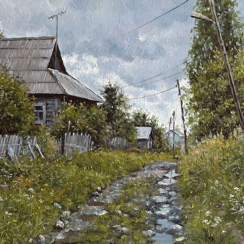 Malerei mit dem Titel "After the rain" von Alexander Volya, Original-Kunstwerk, Öl