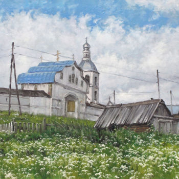 Pintura titulada "Old Monastery" por Alexander Volya, Obra de arte original