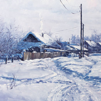 Painting titled "Winter Day. Landsca…" by Alexander Volya, Original Artwork